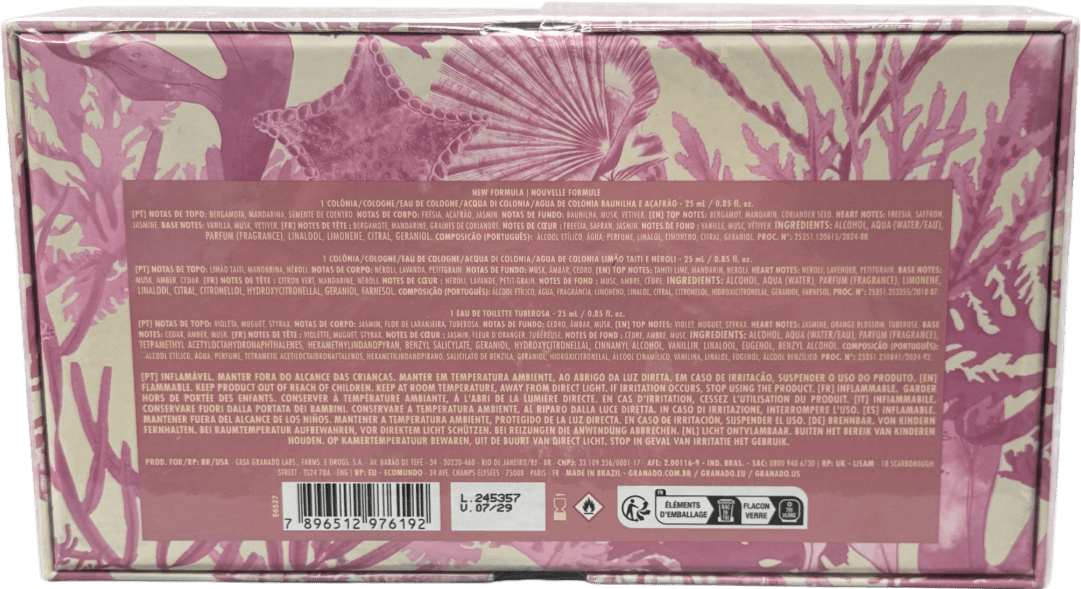 Granado Perfumery Trio - Acafrao, Tuberosa & Neroli Gift Set 3 x 25ml - Reliked