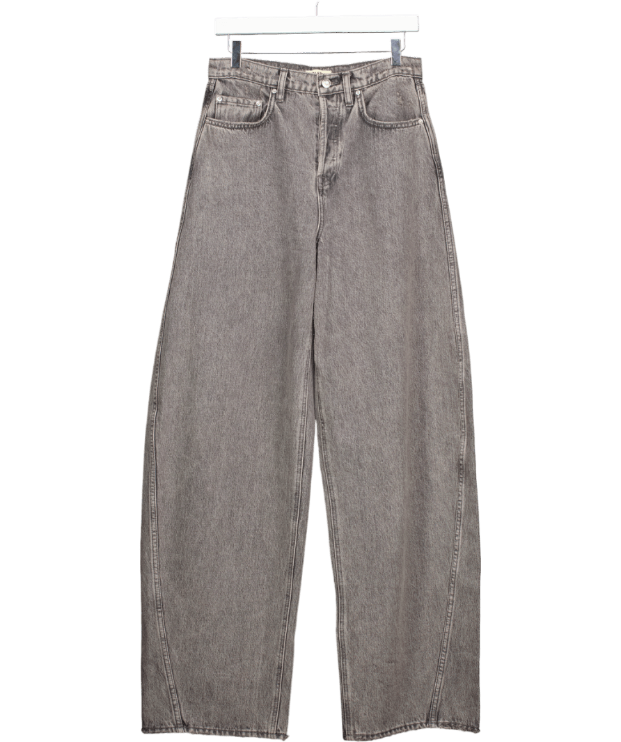 grlfrnd Grey Wash Paola Barrel Leg Jeans W26 - Reliked