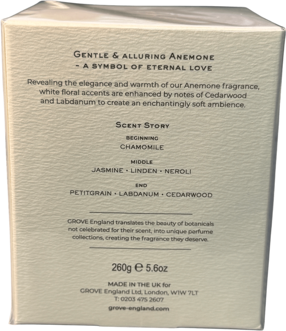 GROVE ENGLAND Perfume Candle Anemone 260g - Reliked
