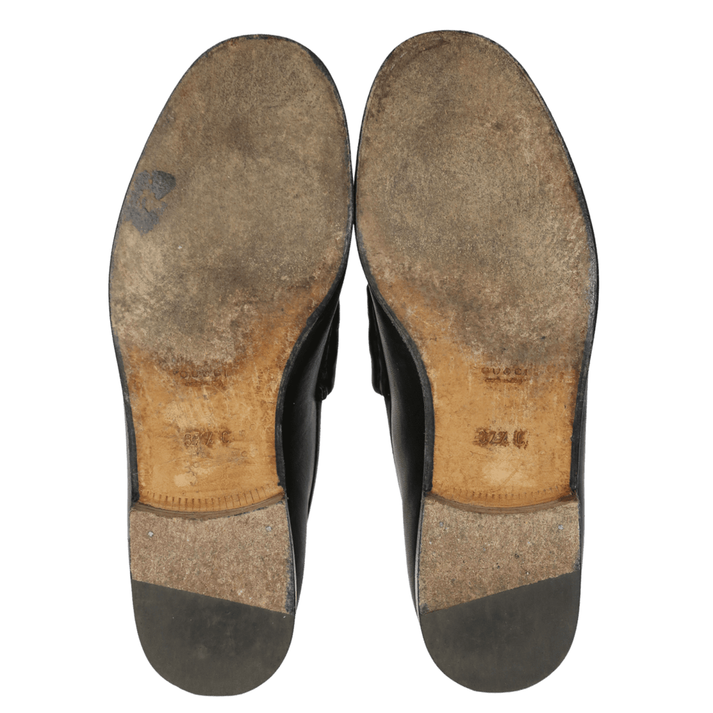 Gucci Black Leather Mocassino Pelle Mors Horsebit Loafers UK 4.5 EU 37.5 👠 - Reliked