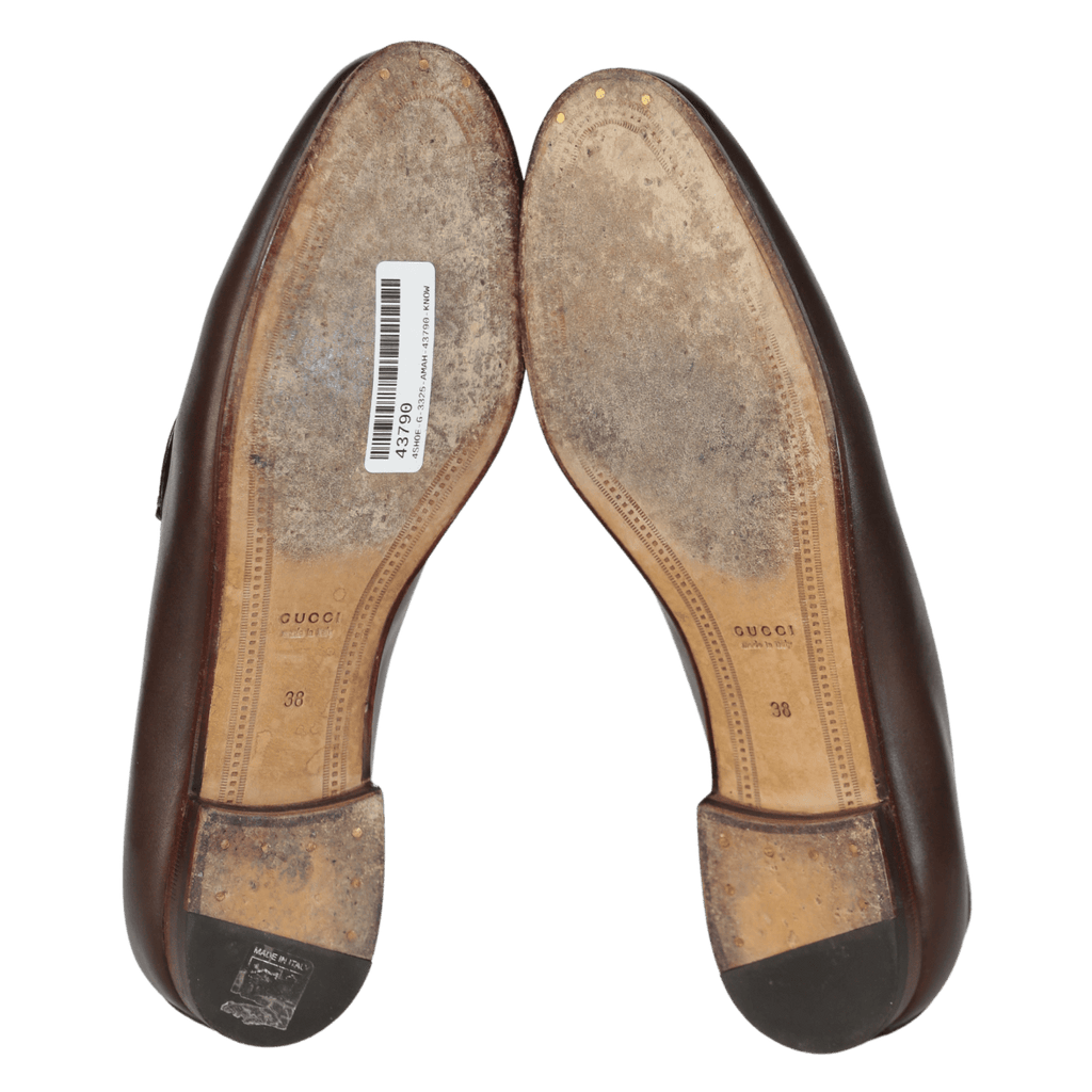 Gucci Classic Chocolate Brown / Gold Horsebit Leather Loafers UK 5 EU 38 👠 - Reliked
