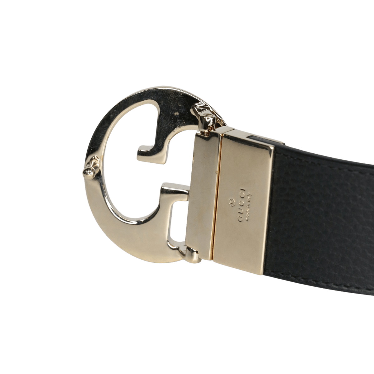 Gucci Pink & Black Reversible Interlocking Gold Gg Logo Belt 90cm UK M - Reliked