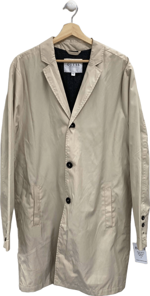 Guess Beige Trench Coat L - Reliked