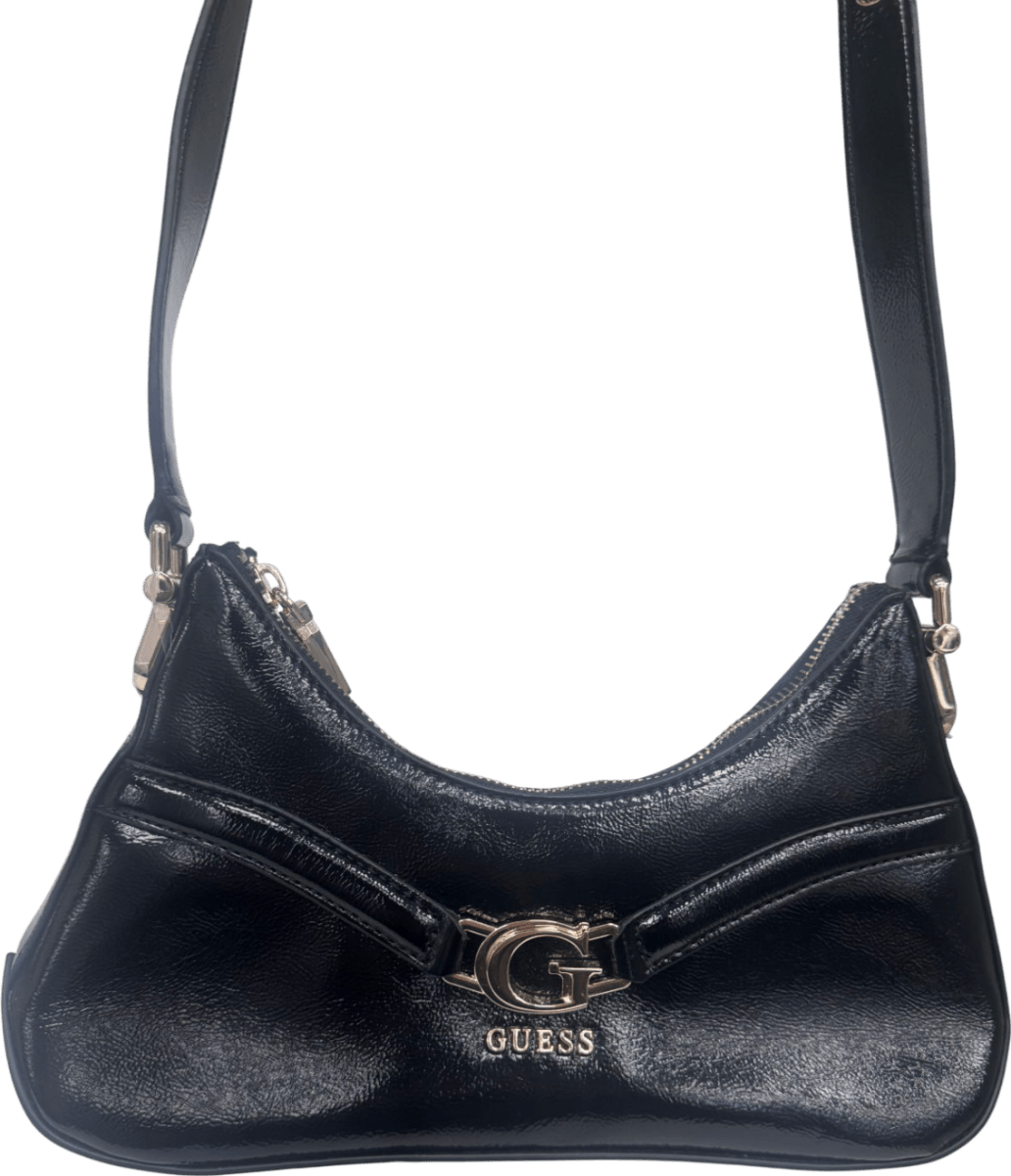 Guess Black Dea Patent Shoulder Bag One Size - Reliked
