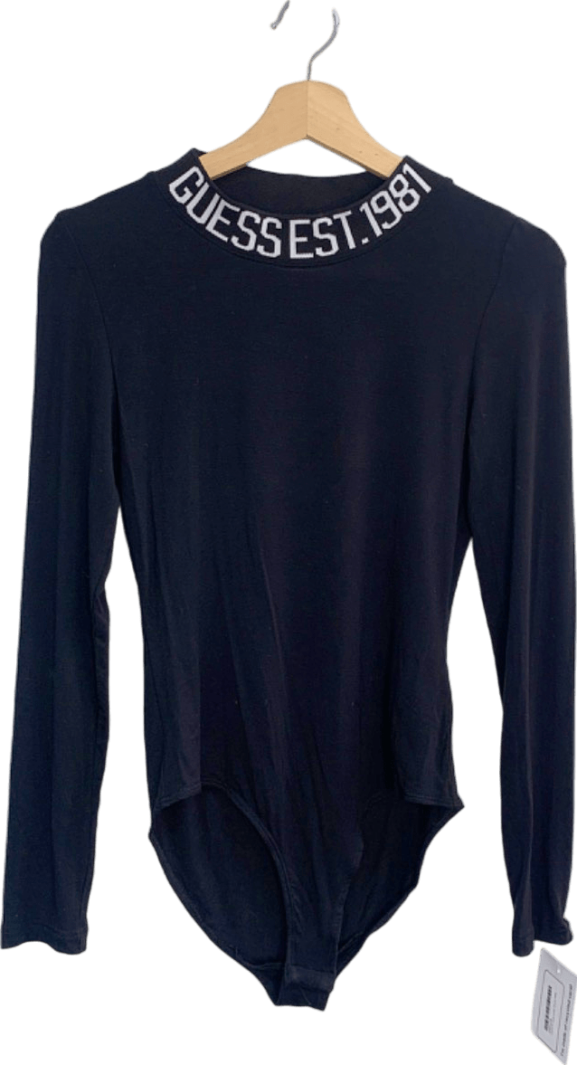 Guess Black EST.1981 Long Sleeve Bodysuit Size S - Reliked
