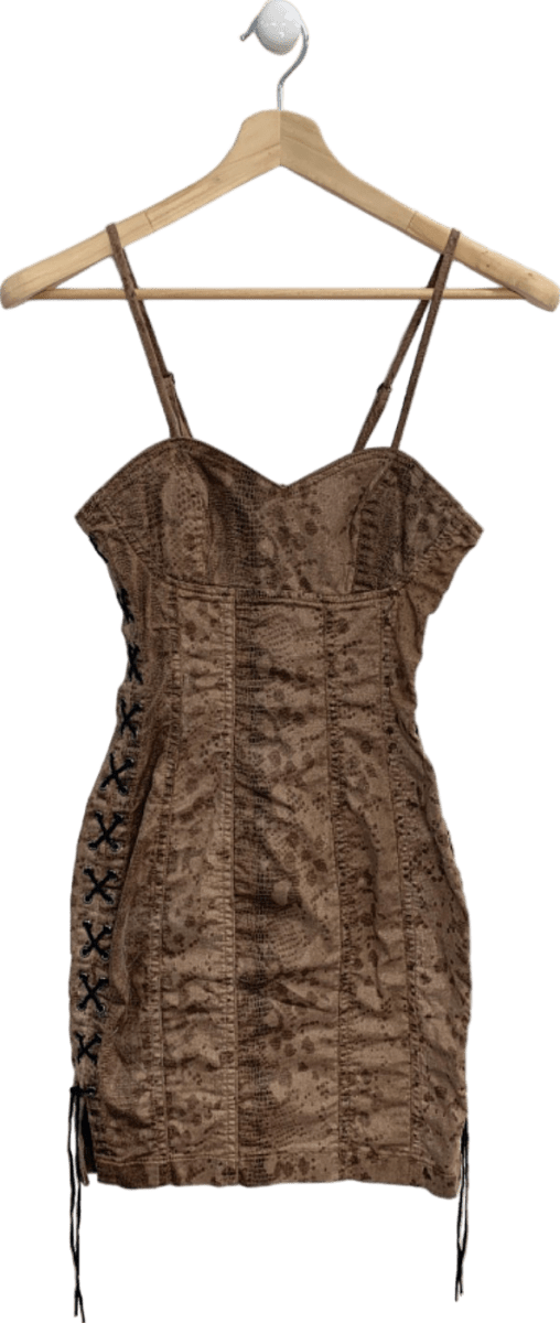 Guess Brown 40th Anniversary Dress UK S - Reliked
