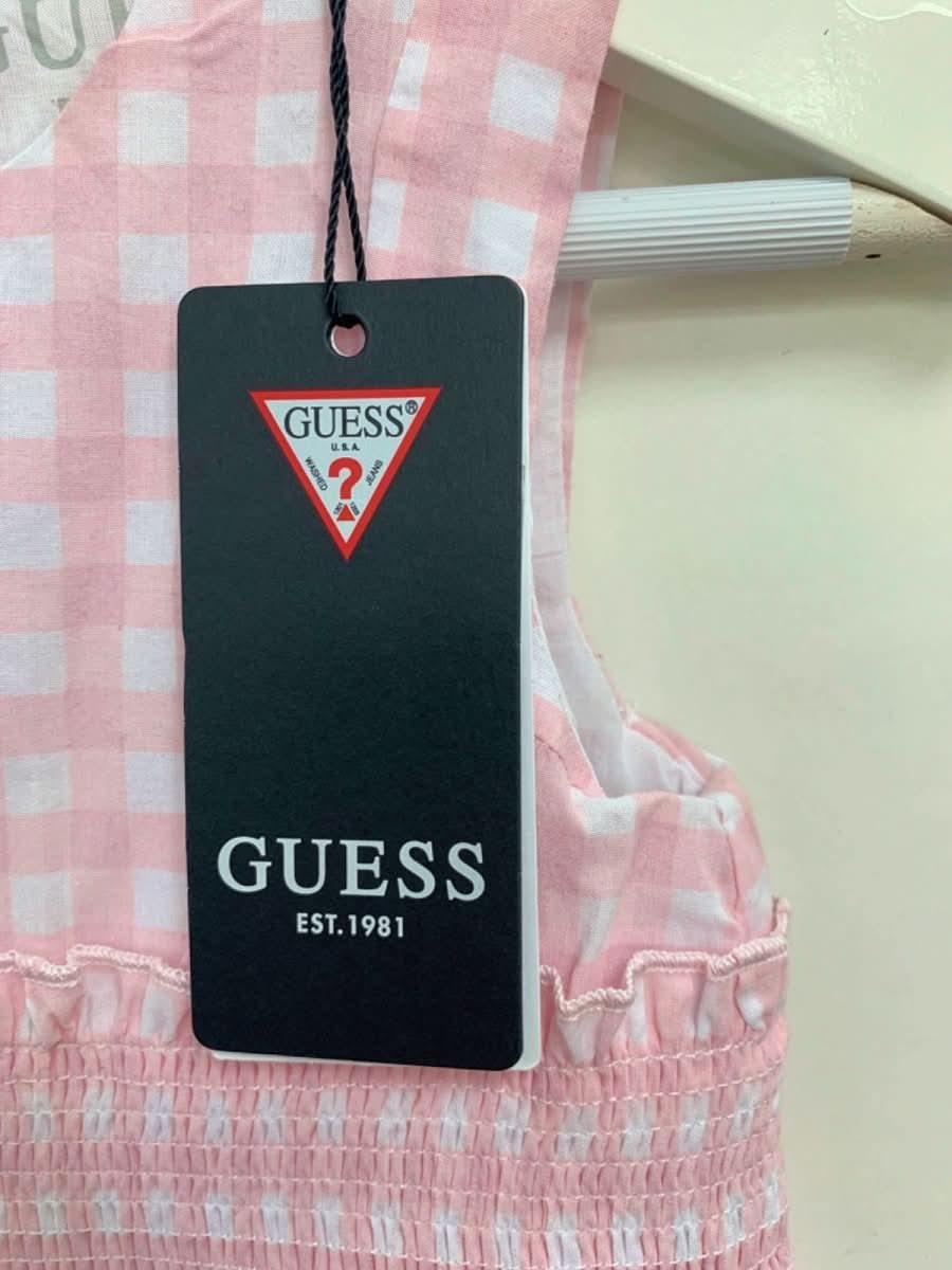 Guess Pink Gingham Smocked Dress Size 2 - Reliked