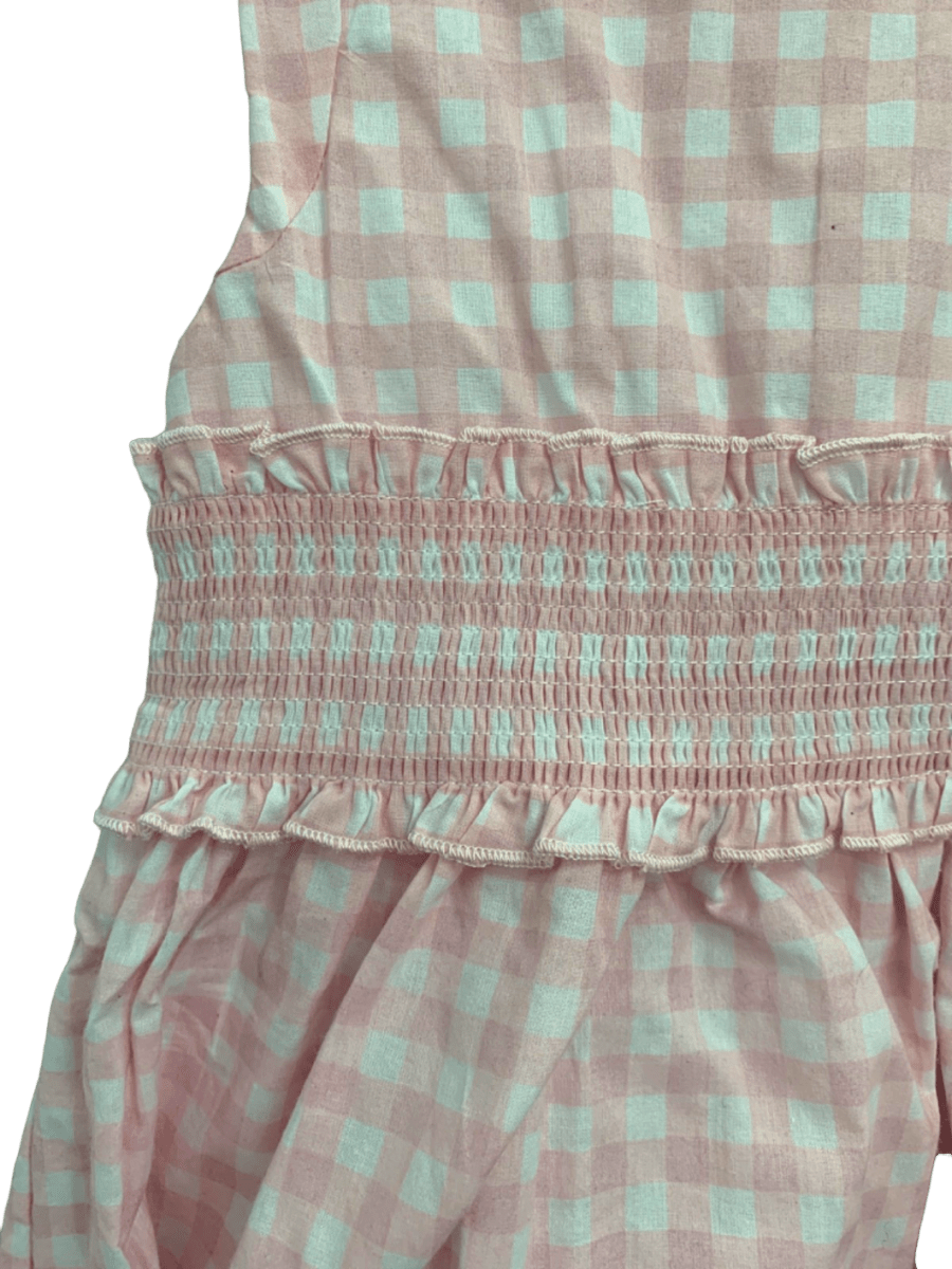 Guess Pink Gingham Smocked Dress Size 2 - Reliked