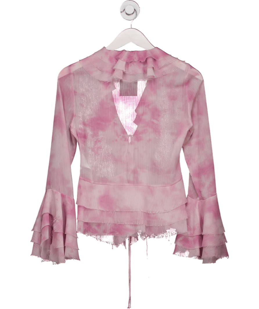 Guess Pink Tie - dye Blouse UK XS - Reliked