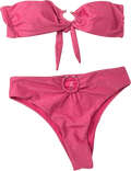 Guess Pink Two Piece Sparkly Bikini UK S - Reliked