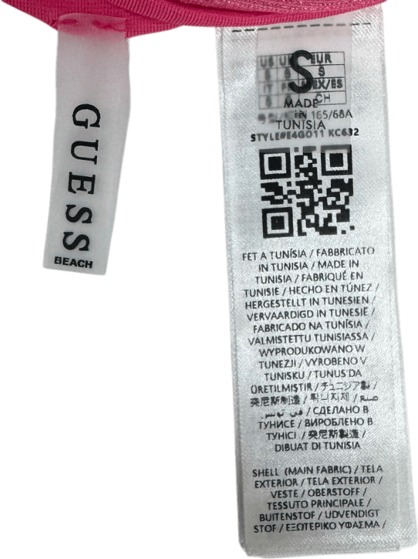 Guess Pink Two Piece Sparkly Bikini UK S - Reliked