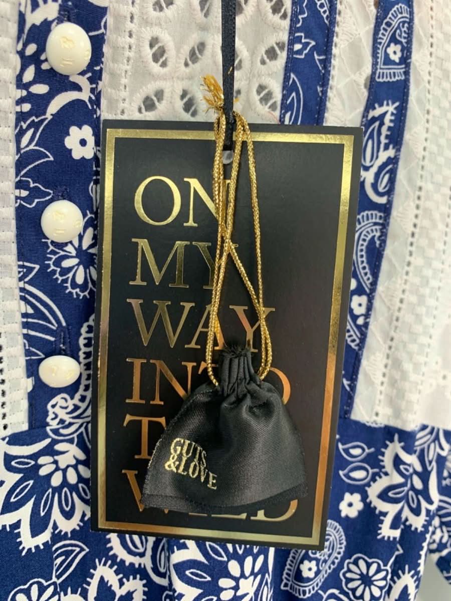 Guts & Love Blue Paisley Print Mini Dress UK S - Reliked