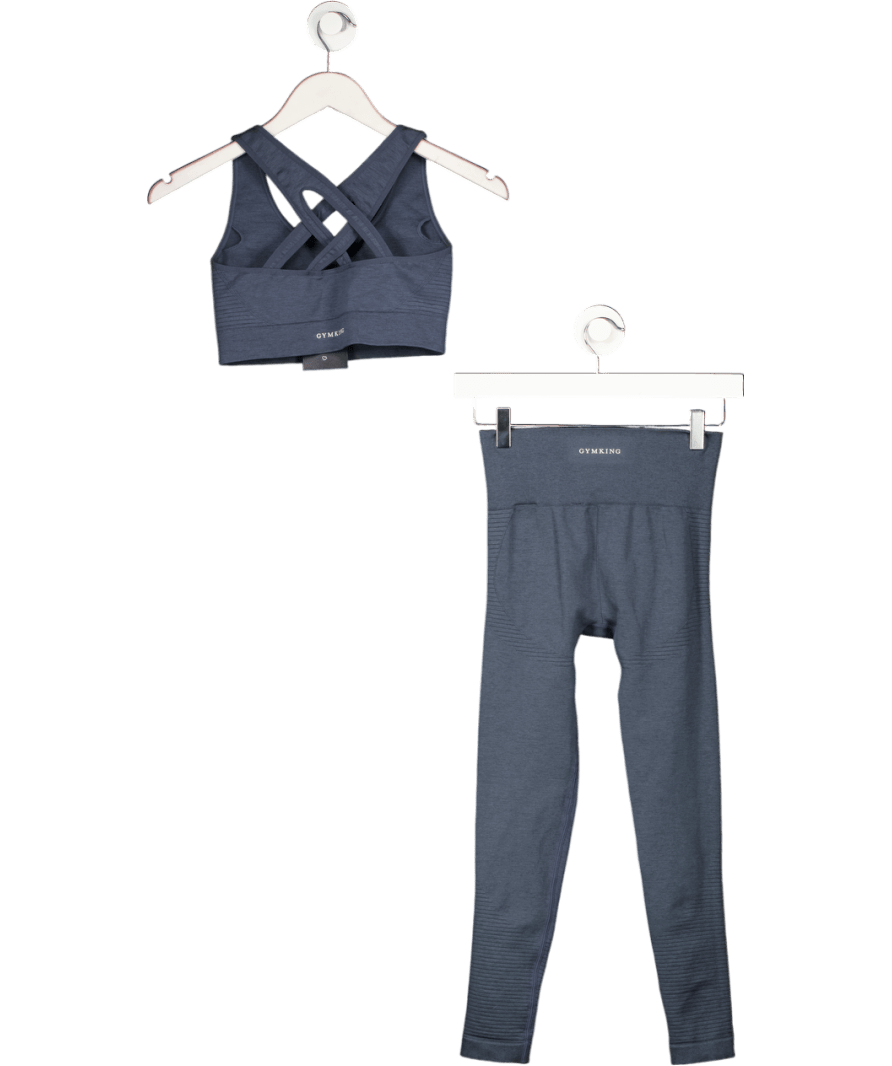 GYM KING Grey Sculpt Seamless Bra And Leggings UK XS/S - Reliked