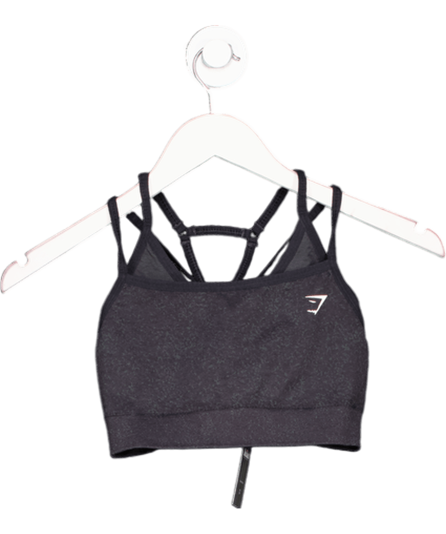 gymshark Black Adapt Fleck Seamless Sports Bra UK S - Reliked