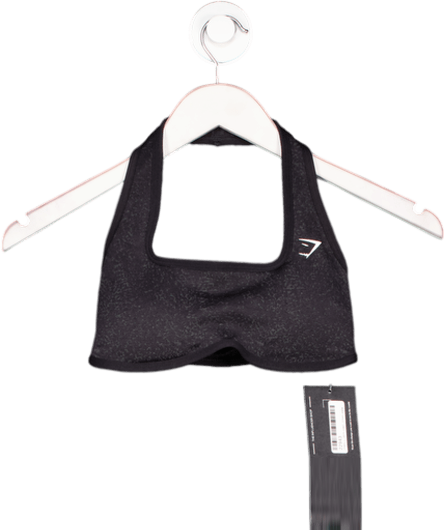 gymshark Black Adapt Fleck X Whitney Halterneck Sports Bra UK XS - Reliked
