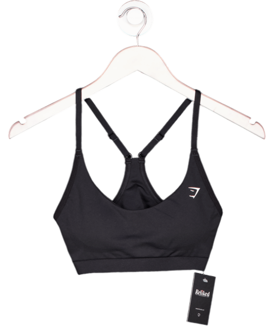 gymshark Black Everyday Seamless Racerback Sports Bra UK S - Reliked