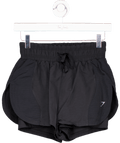 gymshark Black Running 2 In 1 Shorts UK XS - Reliked