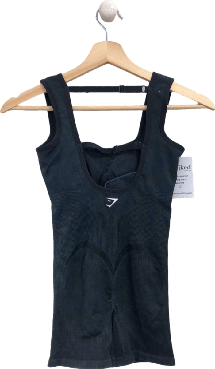 Gymshark Black Seamless Training Vest XS - Reliked