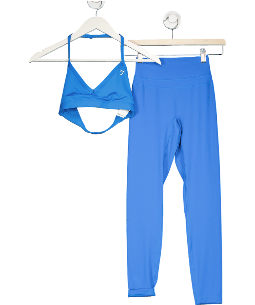 gymshark Blue 2 - piece Whitney Leggings Uk Xs And Halterneck Sports Bra UK S - Reliked