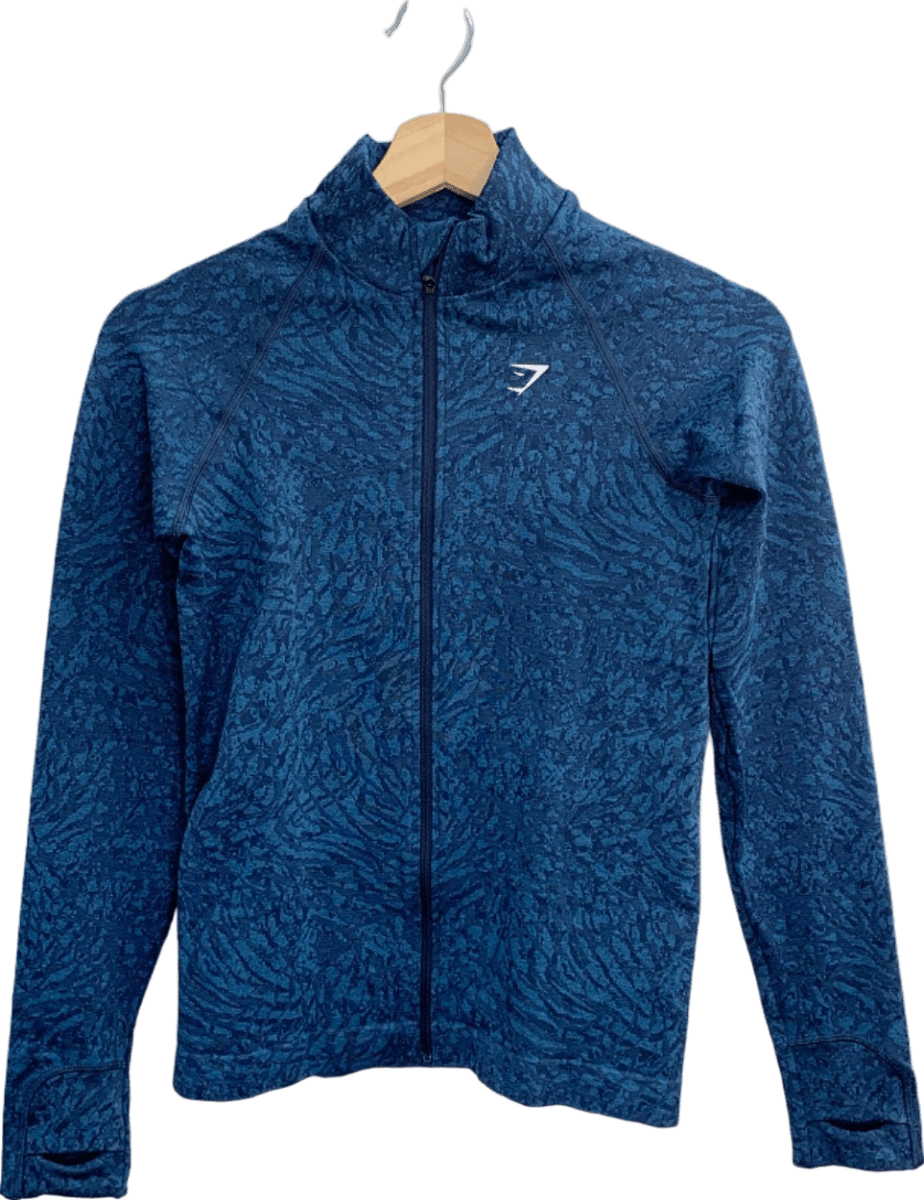 Gymshark Blue Full - Zip Jacket S - Reliked