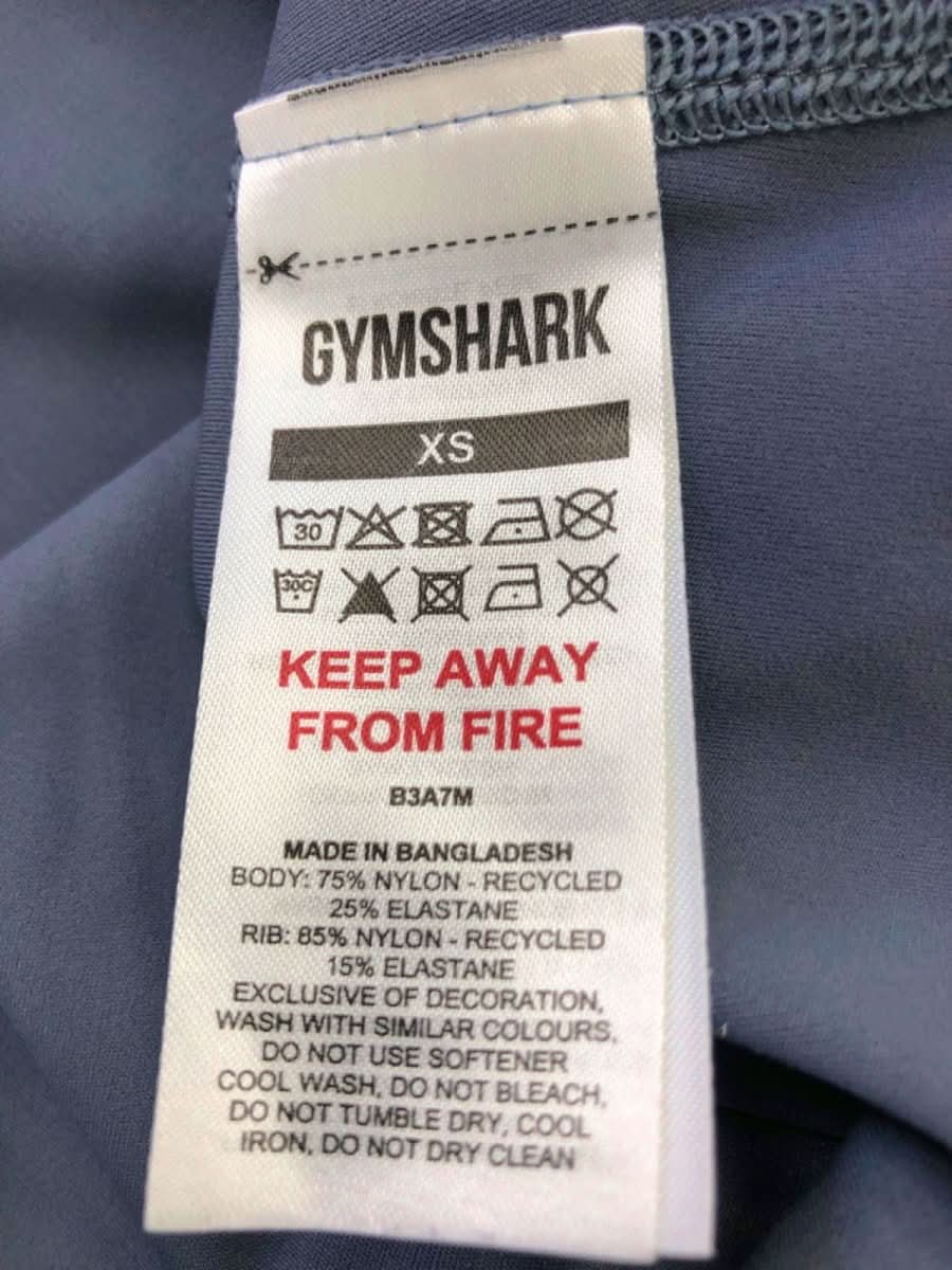 Gymshark Blue Long Sleeve Zip Jacket XS - Reliked