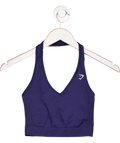 gymshark Blue Vital Halter Neck Tank With Shelf UK XS/S - Reliked