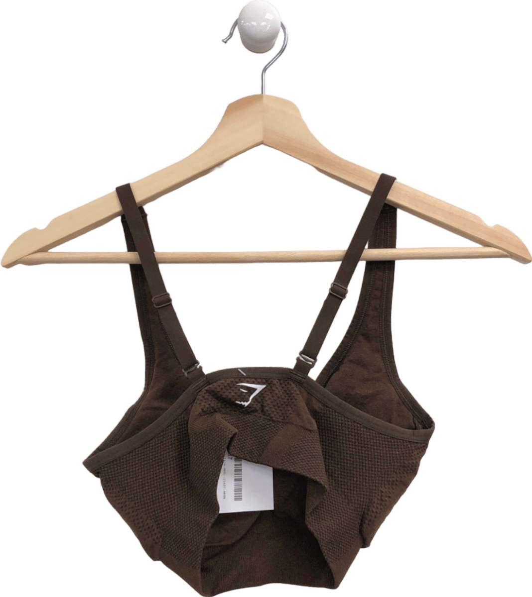 Gymshark Brown Seamless Sports Bra UK S - Reliked