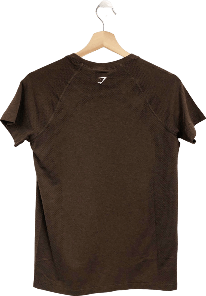 Gymshark Brown Seamless T-Shirt S - Reliked