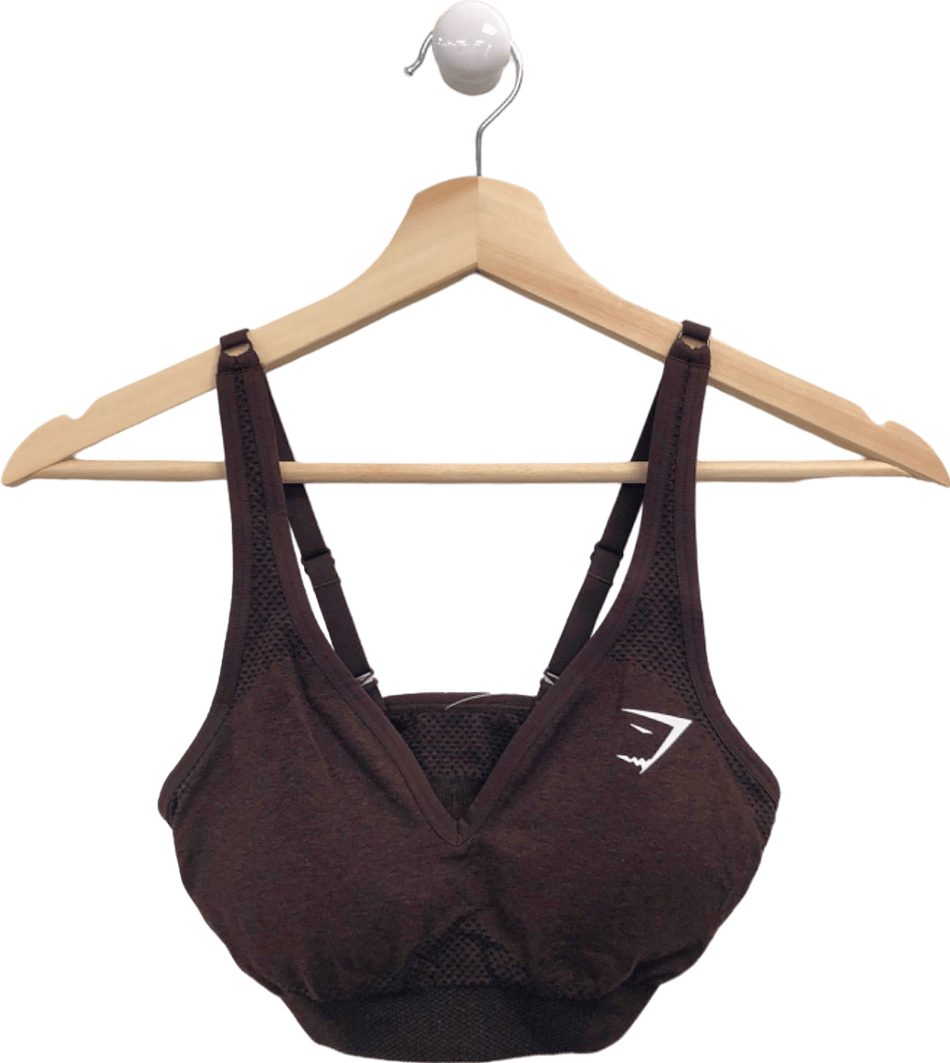 Gymshark Brown Sports Bra UK S - Reliked