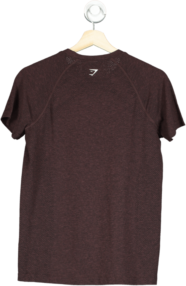 gymshark Brown Vital Seamless T Shirt UK S - Reliked