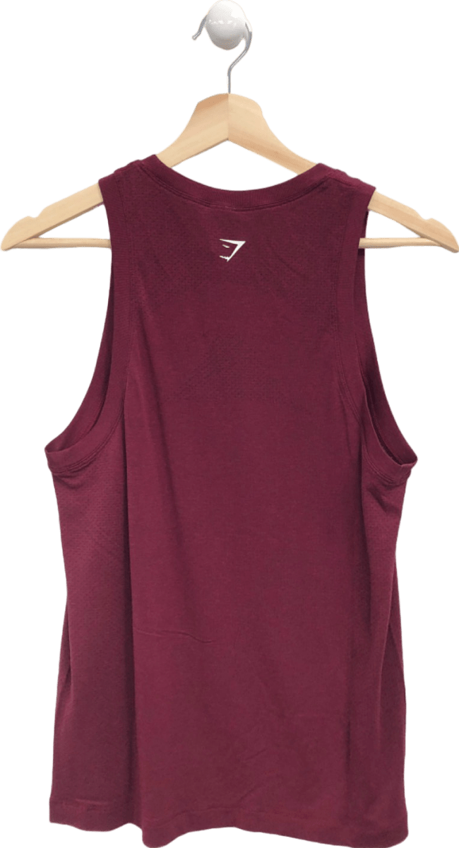 Gymshark Maroon Seamless Vest Top S - Reliked