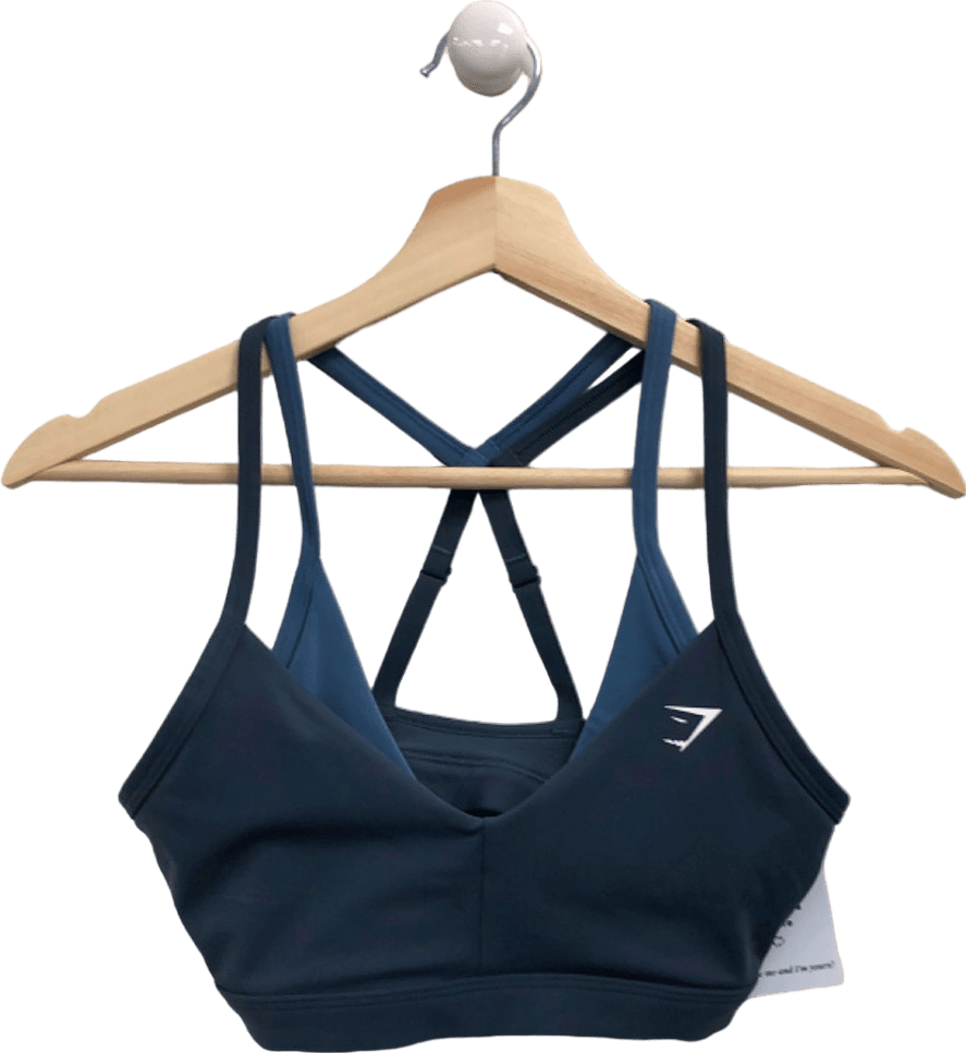 Gymshark Navy Blue Sports Bra S - Reliked