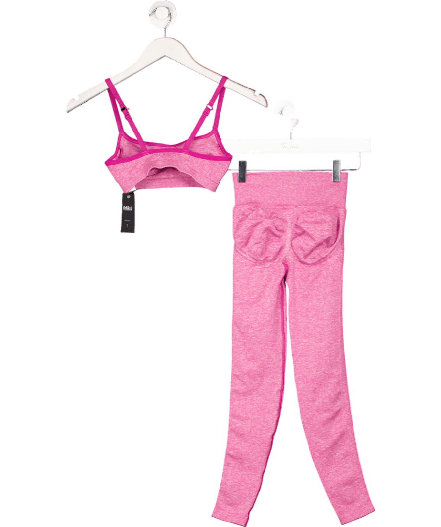 gymshark Pink Adapt Fleck T - back Bra And Leggings UK XS - Reliked