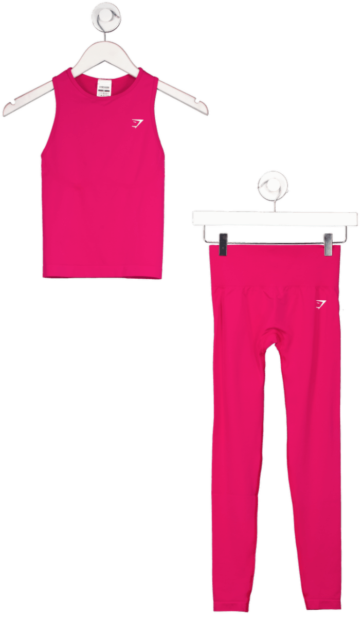 gymshark Pink Everyday Seamless Tight Tank And Leggings UK XS - Reliked