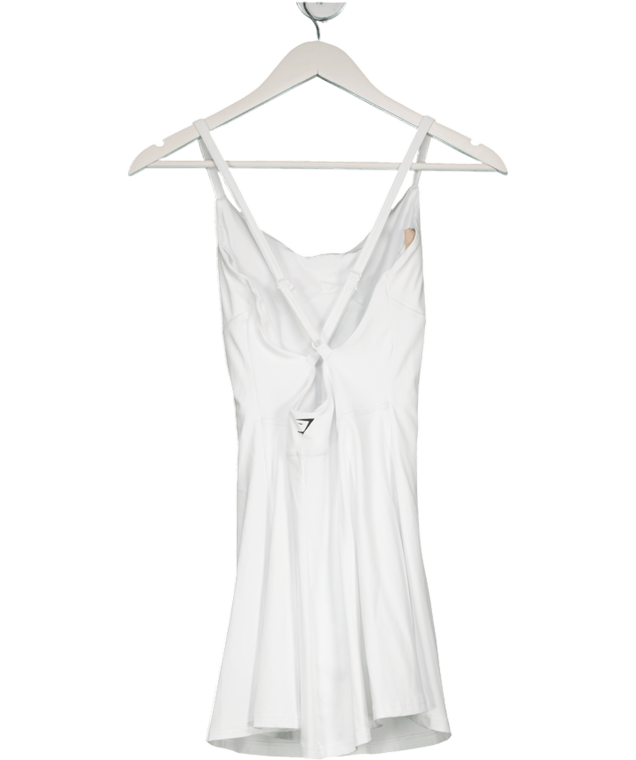 gymshark White Strappy 2 - in - 1 Dress UK S - Reliked