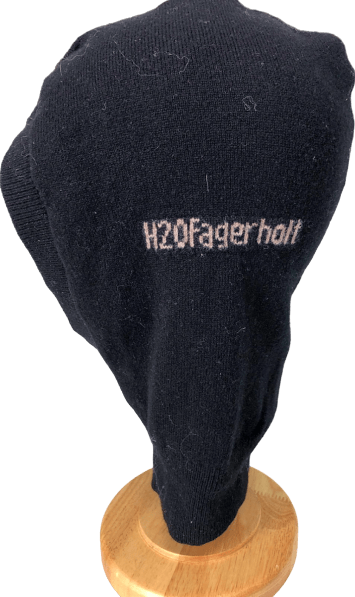 H2OFagerholt Black Knit Hood One Size - Reliked