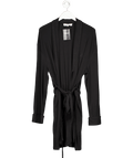 HA designs Black Personalised 'DL' Ribbed Short Robe UK M/L - Reliked