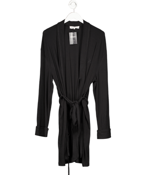 HA designs Black Personalised 'DL' Ribbed Short Robe UK M/L