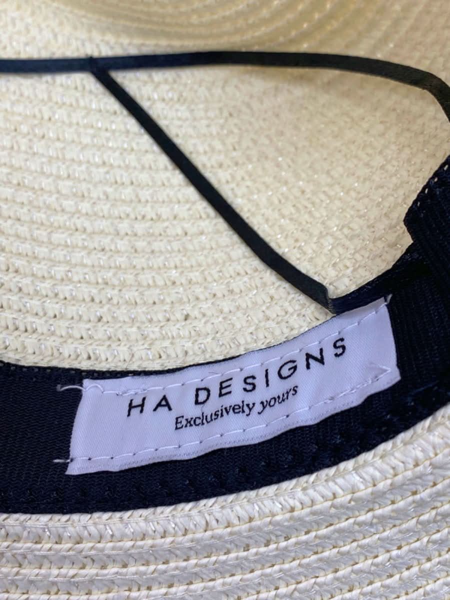 HA Designs Ivory 'MRS' Personalised Straw Sun Hat One Size - Reliked