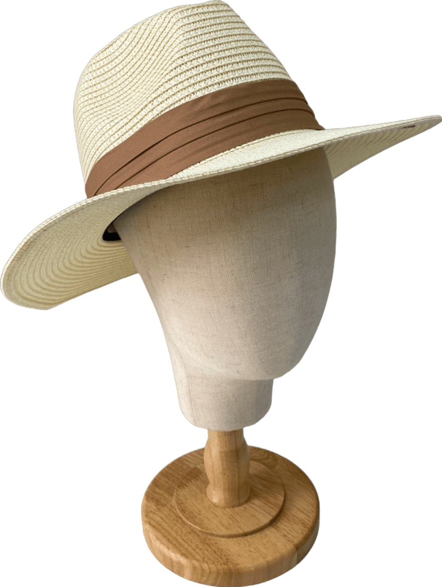HA Designs Ivory 'MRS' Personalised Straw Sun Hat One Size - Reliked