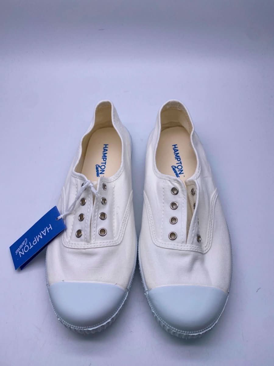 Hampton White Canvas Sneakers EU 38 uk 5 - Reliked