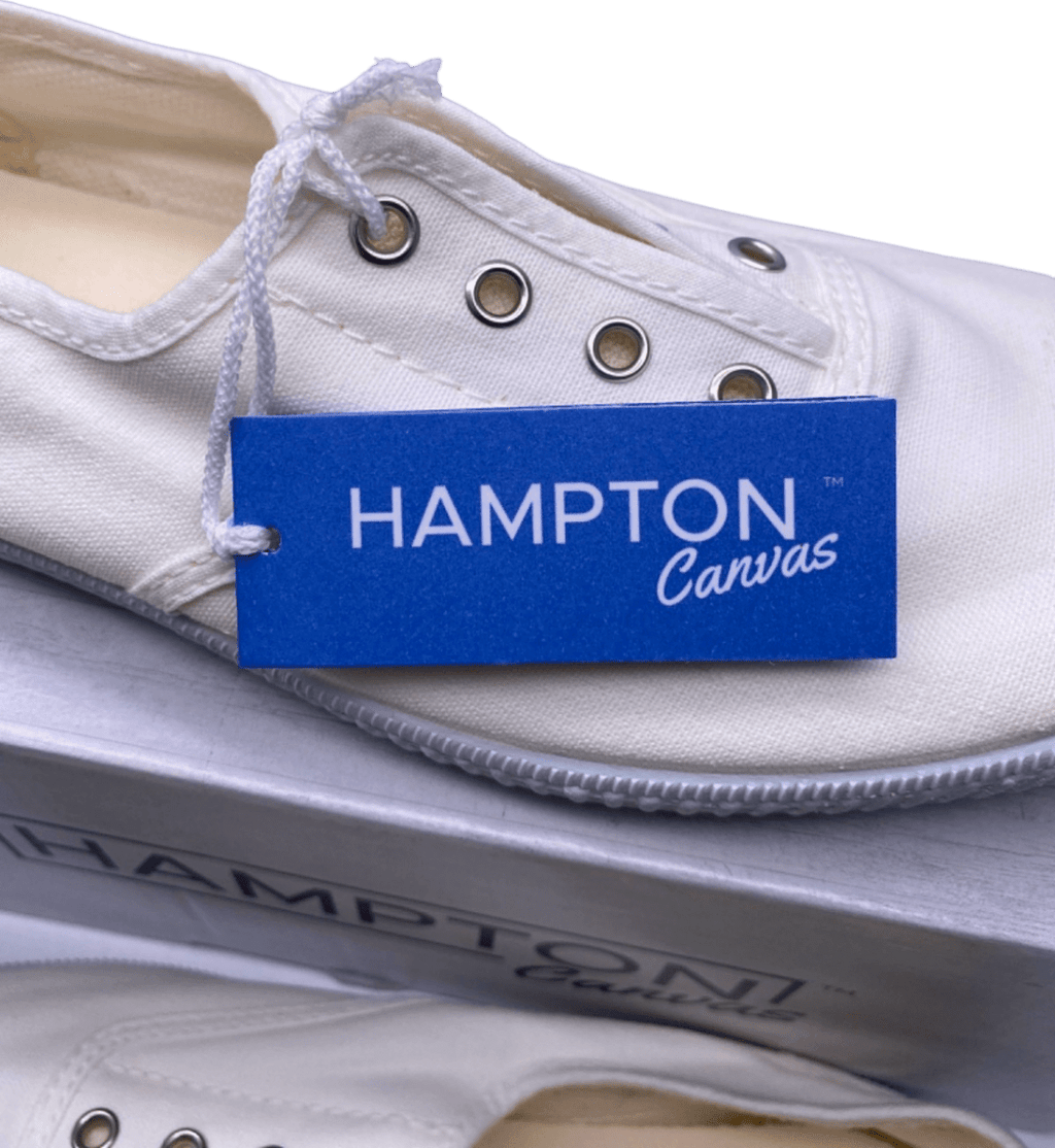 Hampton White Canvas Sneakers EU 38 uk 5 - Reliked