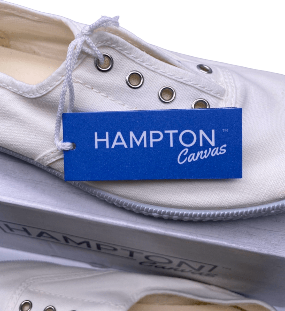 Hampton White Canvas Sneakers EU 38 uk 5 - Reliked