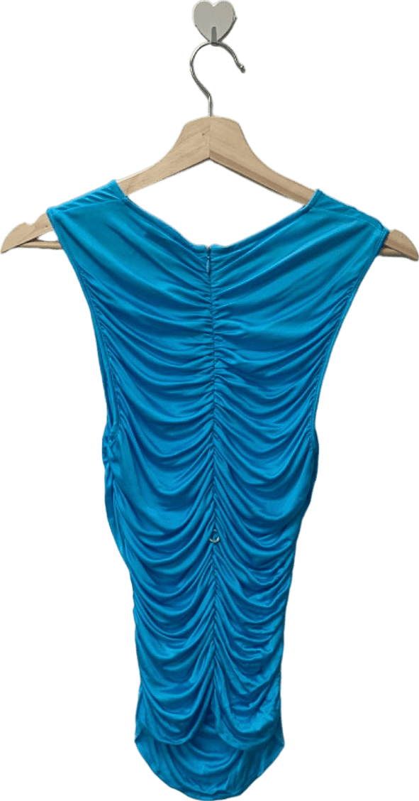 HANNE BLOCH Turquoise Ruched Top SIZE M - Reliked
