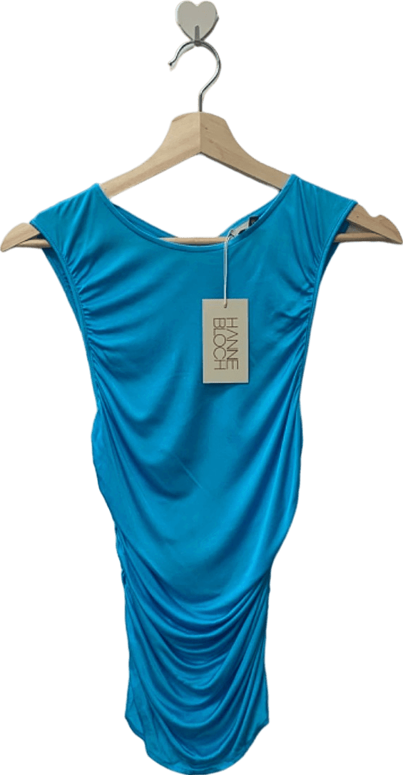 HANNE BLOCH Turquoise Ruched Top SIZE M - Reliked