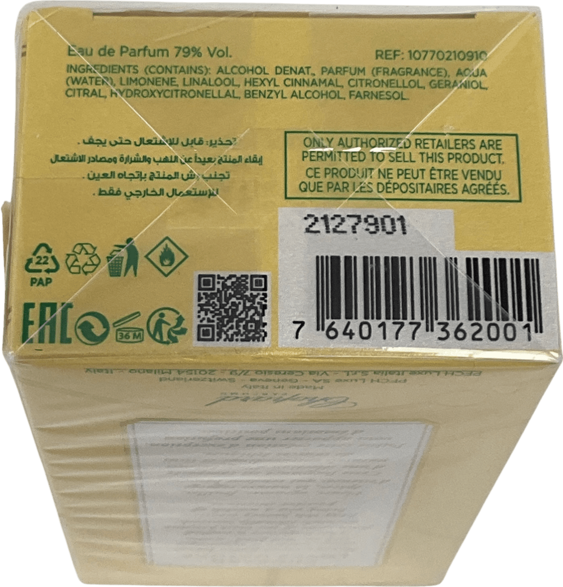 Happy Chopard Lemon Dulci Eau De Parfum Happy 40ml - Reliked