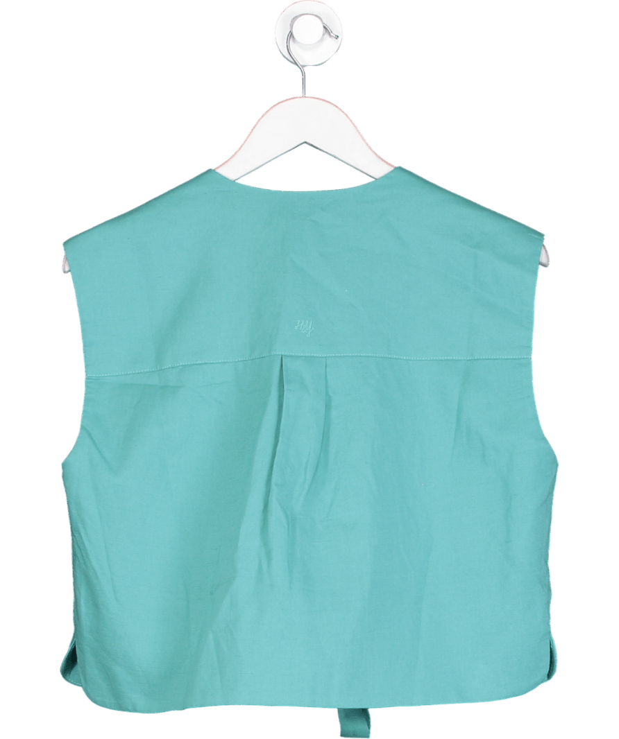 Harper & Yve Green Shelby Tie Front Gilet UK S - Reliked