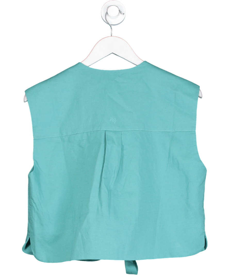 Harper & Yve Green Shelby Tie Front Gilet UK S - Reliked