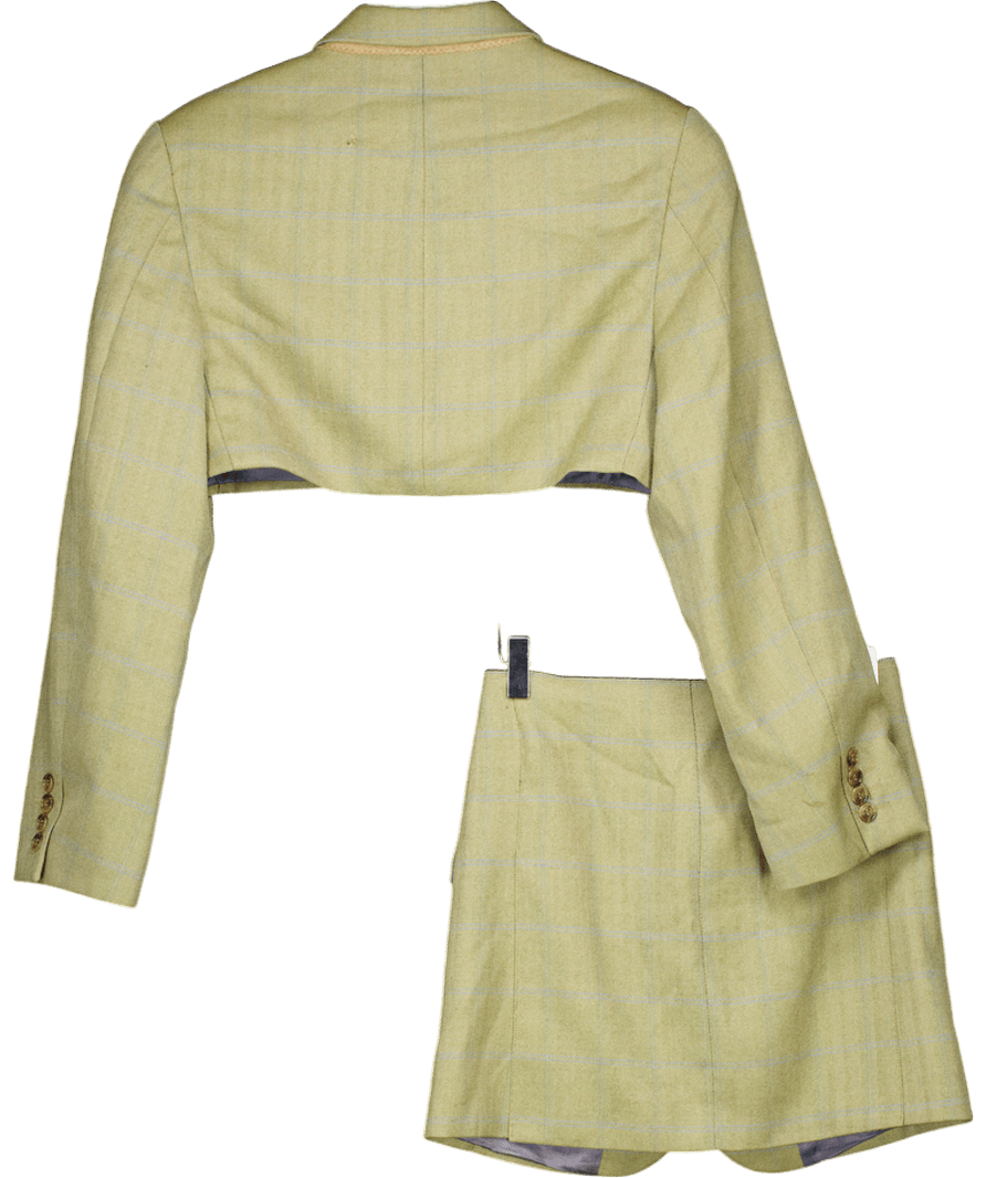 Havre studio Green Mini Skirt And Cropped Blazer UK XS - Reliked