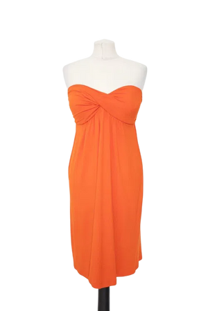 Heidi Klein Orange Bandeau Mini Beach Dress UK 12